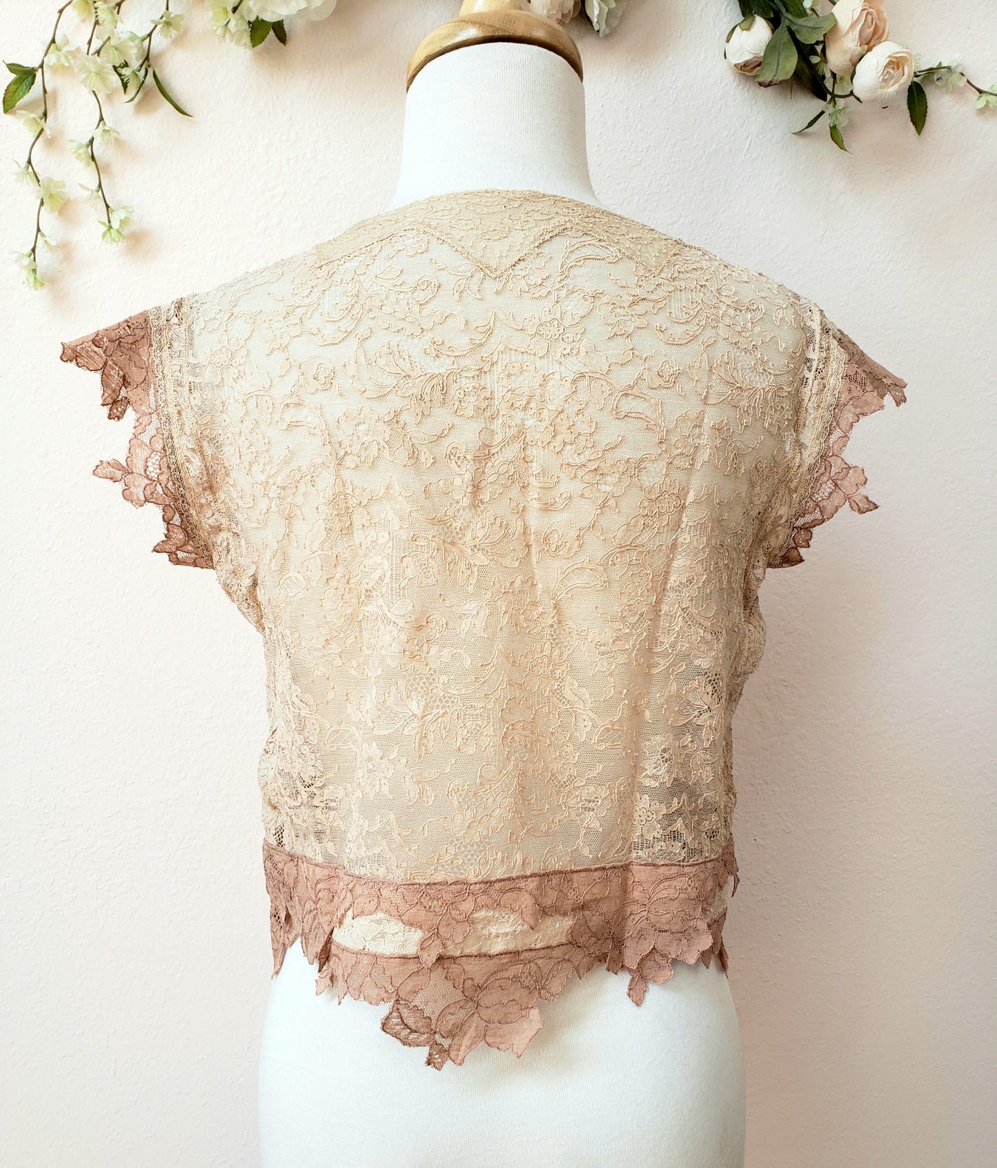 Vintage rose/taupe lace camisole